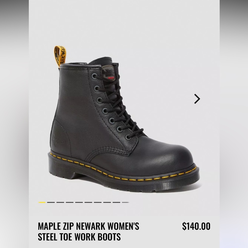 Maple Zip Newark Women’s Steel Toe Work Boots